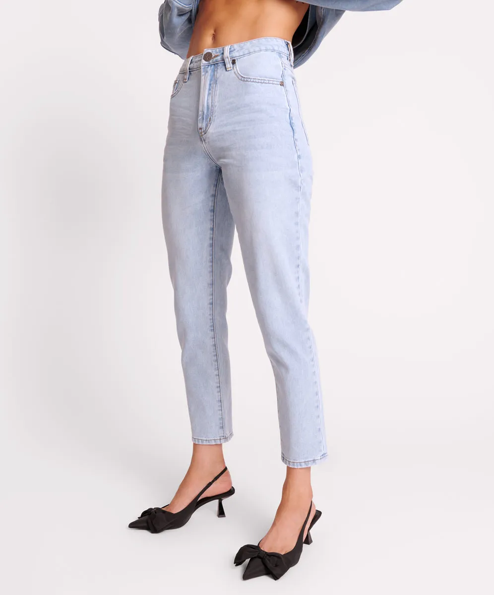 Legends High Waist Straight Leg Denim Jeans - Blue Latte sold by One Teaspoon product image thumbnail 3
