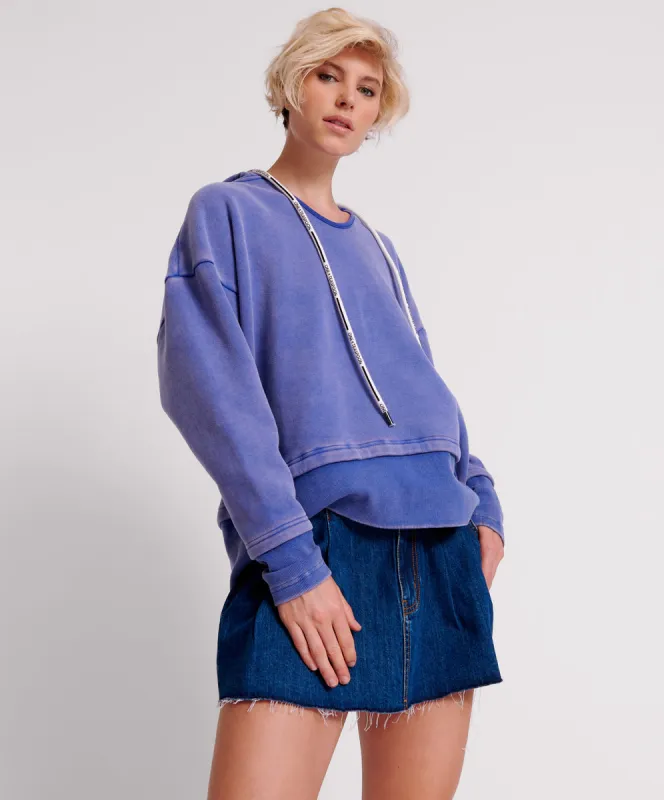 Pleated Micro Denim Mini Skirt - Blue Moon sold by One Teaspoon