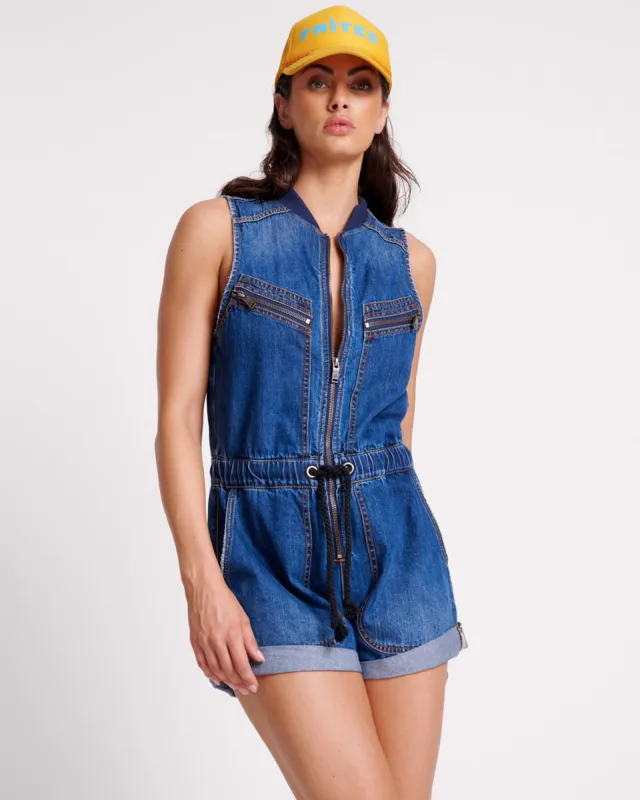 Lilly Sporty Denim Jumpsuit - Blue Moon sold by One Teaspoon