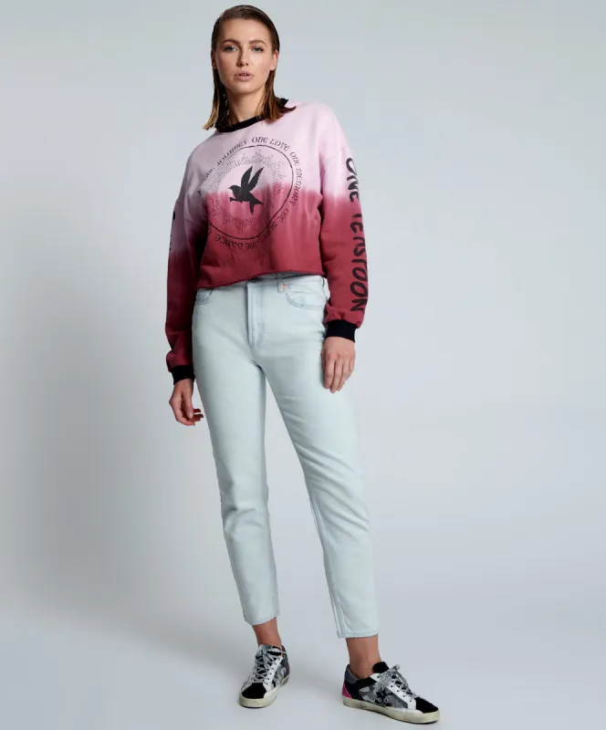 Legends High Waist Straight Leg Denim Jeans - Vanilla Sky Blue sold by One Teaspoon