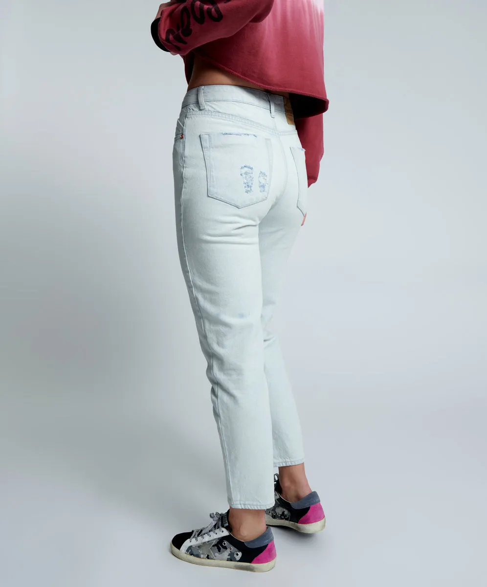 Legends High Waist Straight Leg Denim Jeans - Vanilla Sky Blue sold by One Teaspoon product image thumbnail 5