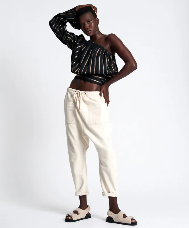 Shabby Kingpin Boyfriend Denim Jeans - Natural White sold by One Teaspoon