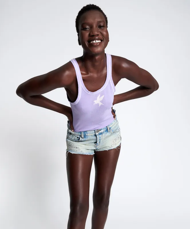 STONED COWBOY BONITAS LOW WAIST DENIM SHORTS sold by One Teaspoon