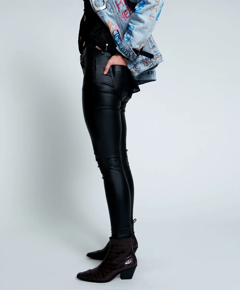 WET BLACK FREEBIRDS II HIGH WAIST SKINNY JEANS sold by One Teaspoon product image thumbnail 4