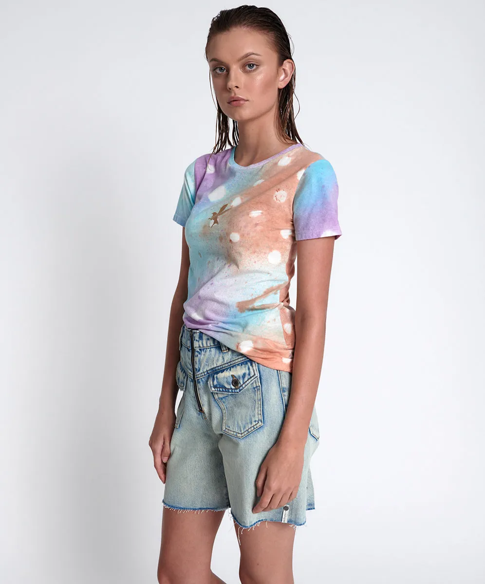 GRAFFITI TIE DYE ORGANIC FITTED TEE sold by One Teaspoon product image thumbnail 3