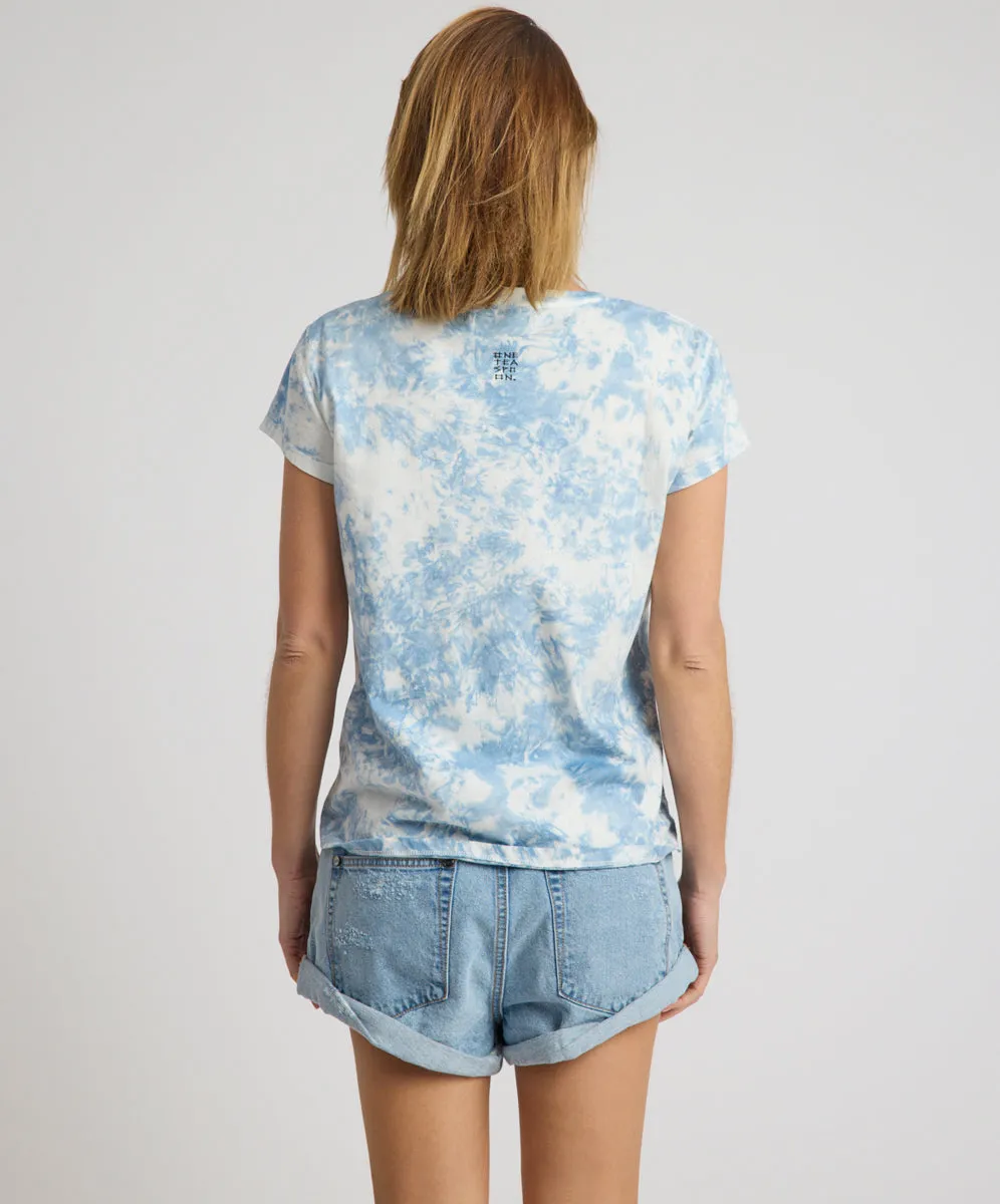 Heart Tie Dye Classic Tee - Faded Blue sold by One Teaspoon product image thumbnail 5