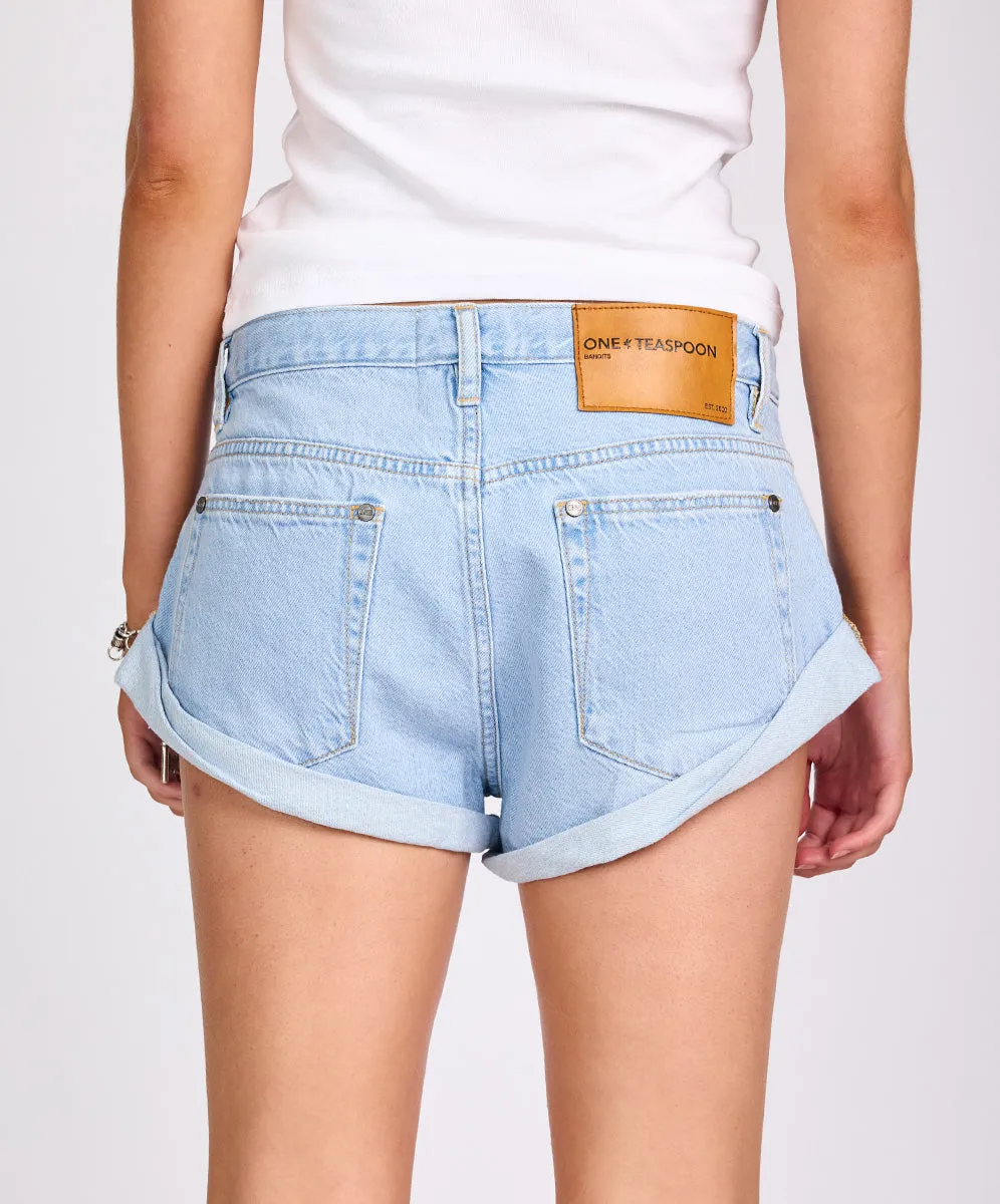 Bandits Low Waist Denim Shorts - Best Blue sold by One Teaspoon product image thumbnail 5