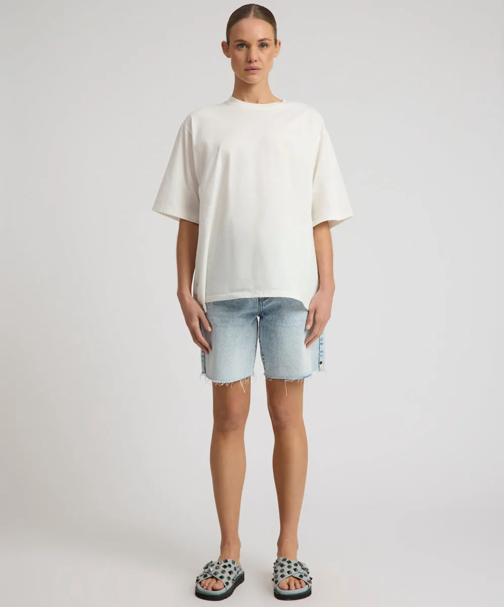 Jackson Mid Waist Wide Leg Shorts - Whisper Blue sold by One Teaspoon product image thumbnail 2