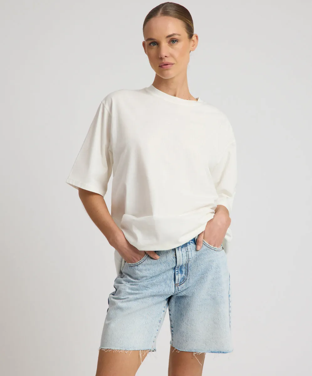 Jackson Mid Waist Wide Leg Shorts - Whisper Blue sold by One Teaspoon product image thumbnail 3