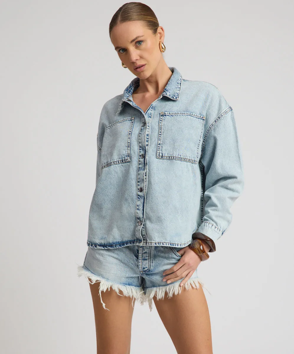 Bonitas Low Waist Denim Shorts - Whisper Blue sold by One Teaspoon product image thumbnail 3