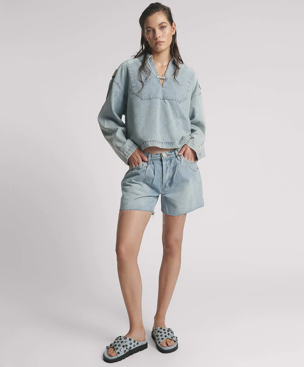 Shakers Low Waist Super Relaxed Denim Shorts sold by One Teaspoon