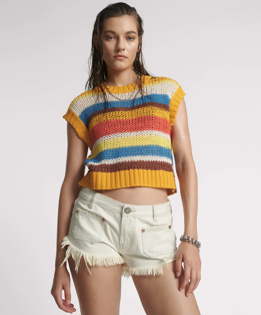 Retro Dukes Low Waist Mini Denim Shorts sold by One Teaspoon product image thumbnail 2