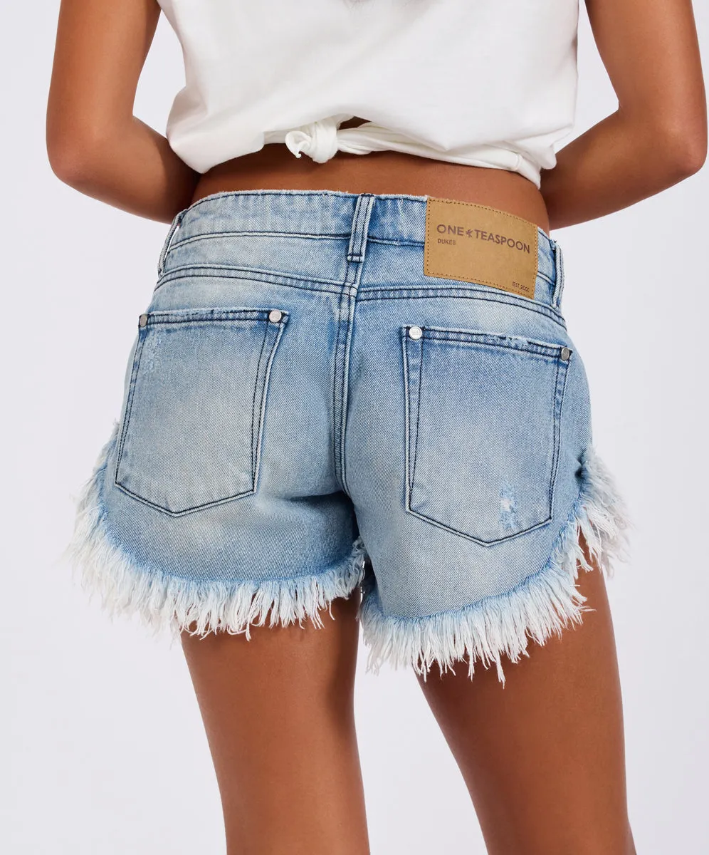 Dukes Low Waist Mini Denim Shorts sold by One Teaspoon product image thumbnail 5