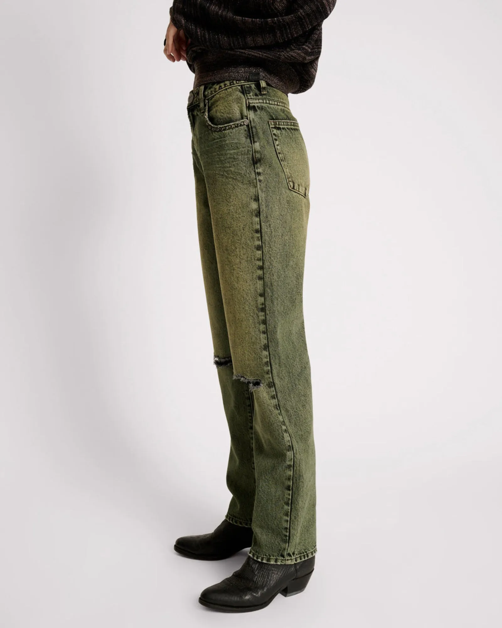 Awesome Baggies High Waist Straight Leg Denim Jeans sold by One Teaspoon product image thumbnail 3