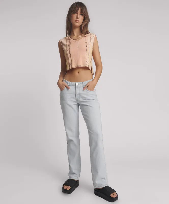 Truckers Mid Waist Straight Leg Denim Jeans made by One Teaspoon