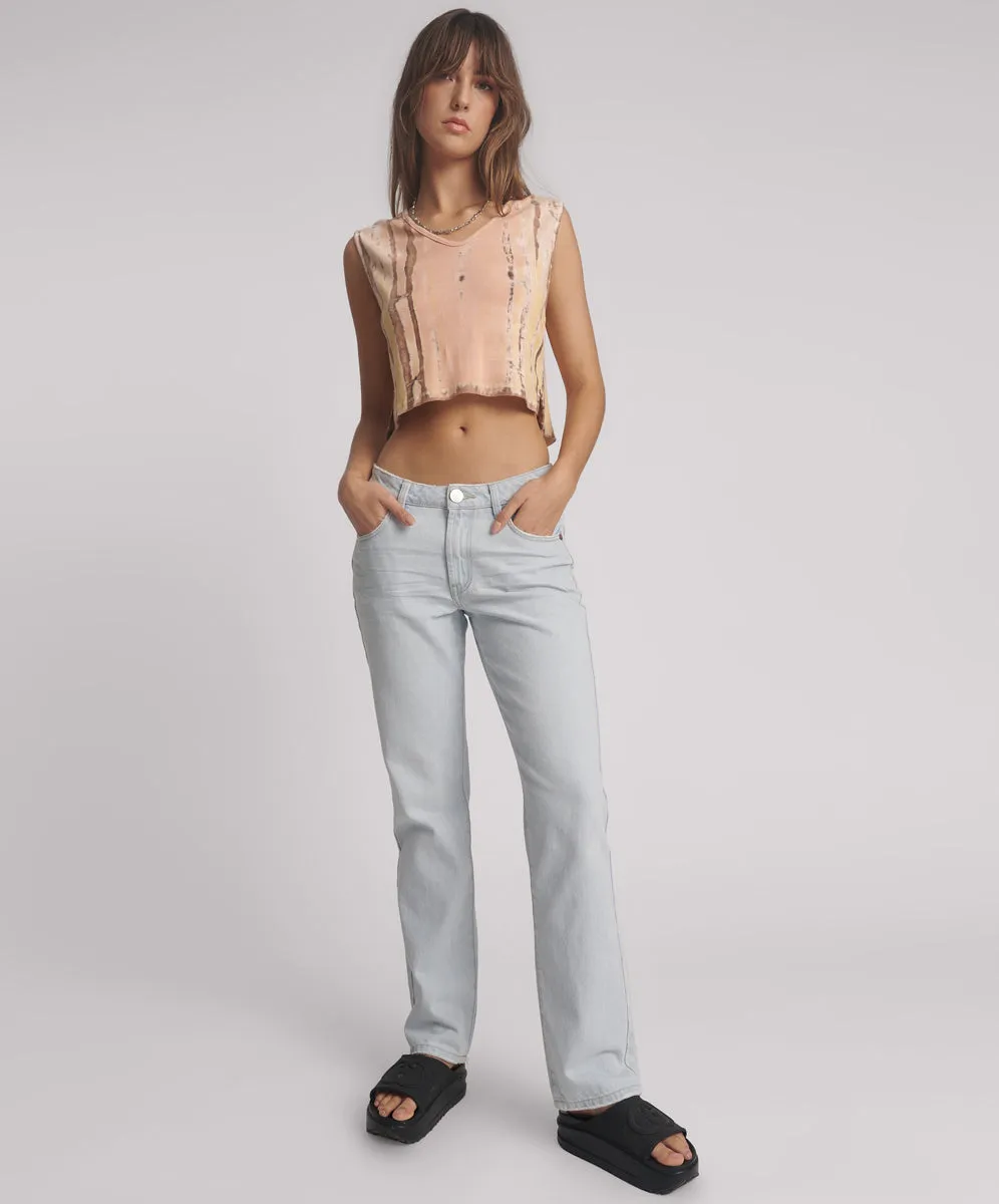 Truckers Mid Waist Straight Leg Denim Jeans sold by One Teaspoon