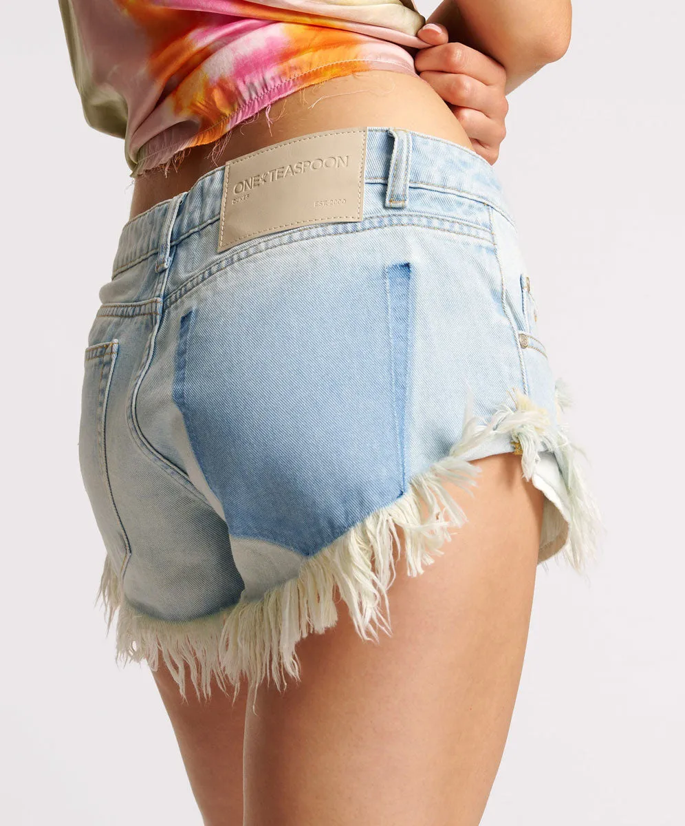 SKYBLUE DUKES LOW WAIST DENIM SHORT sold by One Teaspoon product image thumbnail 5