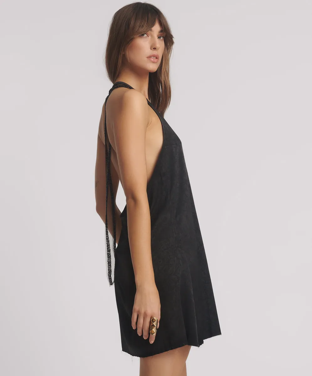 Roxie Embellished Backless Slip Mini Dress - Black sold by One Teaspoon product image thumbnail 4