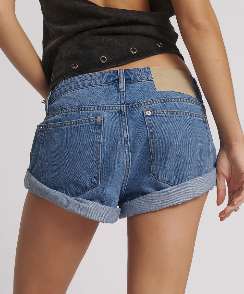 Blue Estate Bandit Low Waist Denim Shorts - Blue Estate sold by One Teaspoon product image thumbnail 5