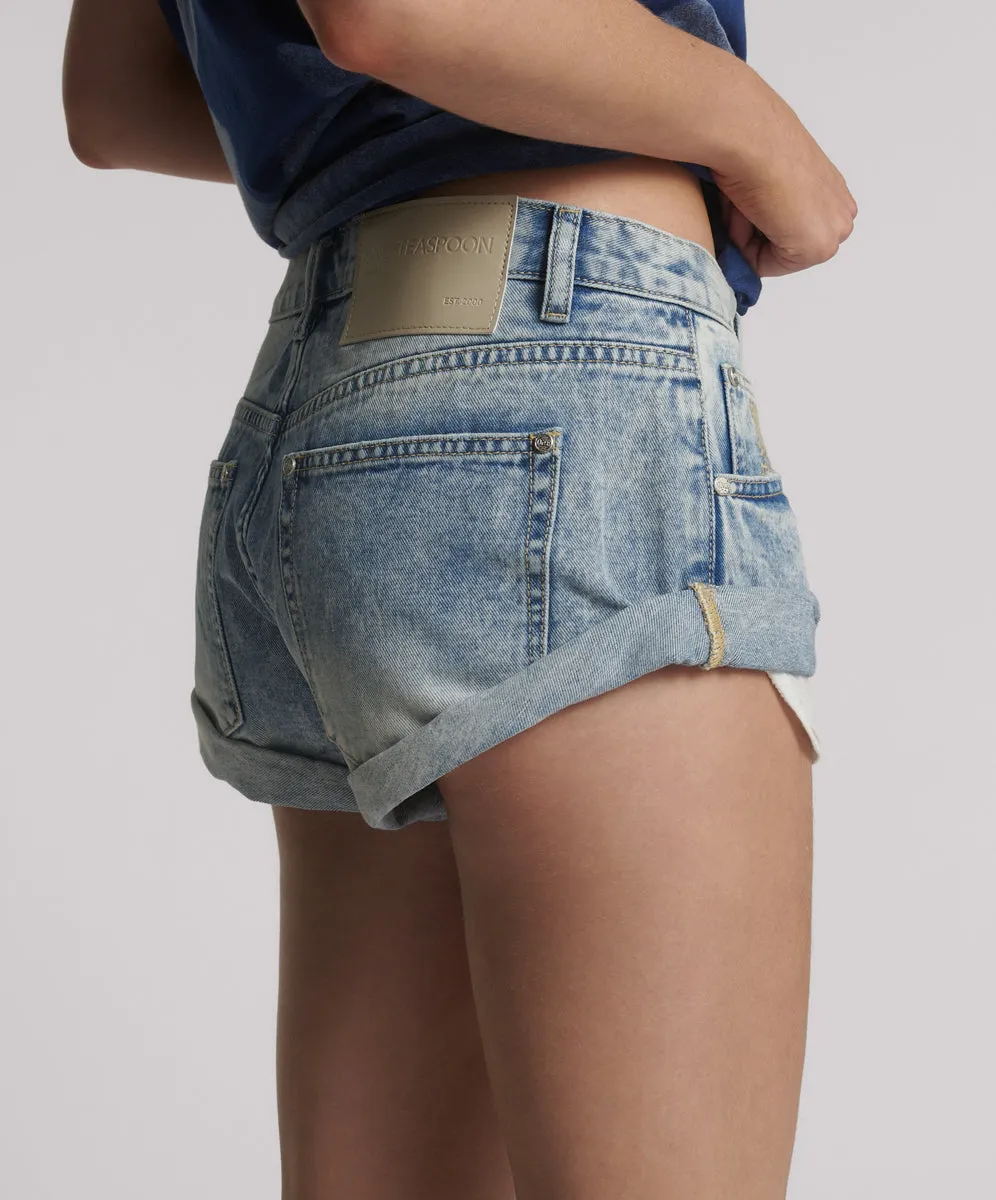 Bandits Low Waist Denim Shorts - Sunset Blue sold by One Teaspoon product image thumbnail 5