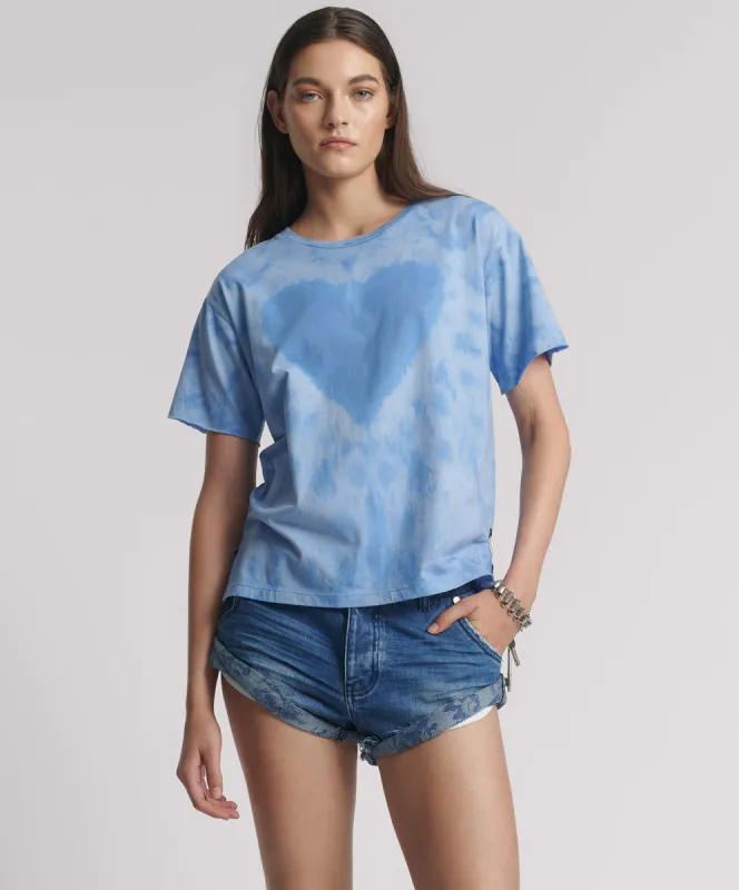 Love Sweat Split Hem Tee - Blue sold by One Teaspoon