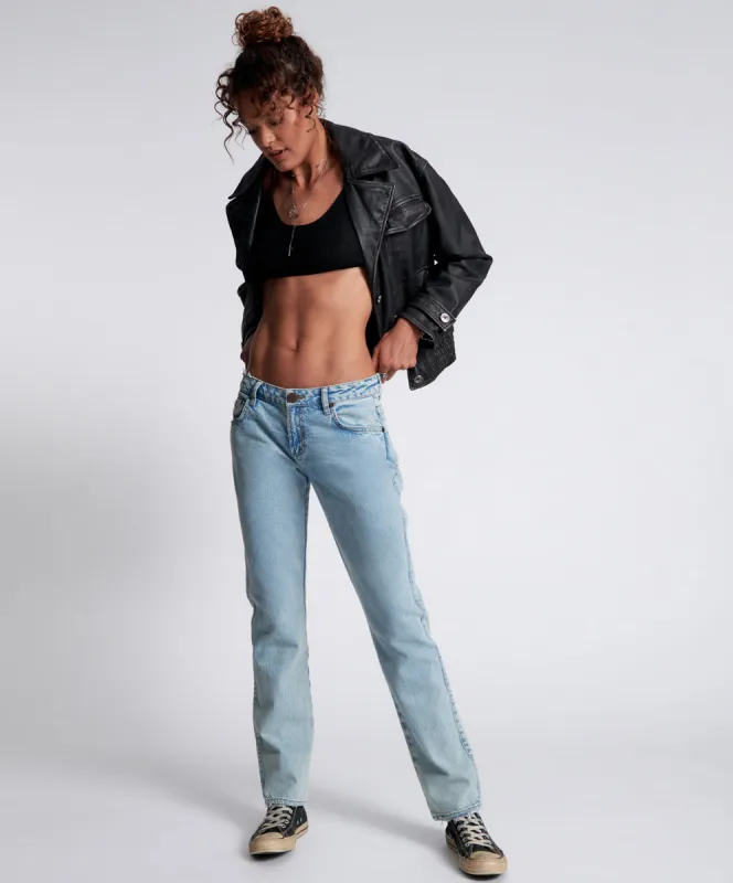 KANSAS ACID TRUCKERS LOW WAIST STRAIGHT LEG JEANS made by One Teaspoon