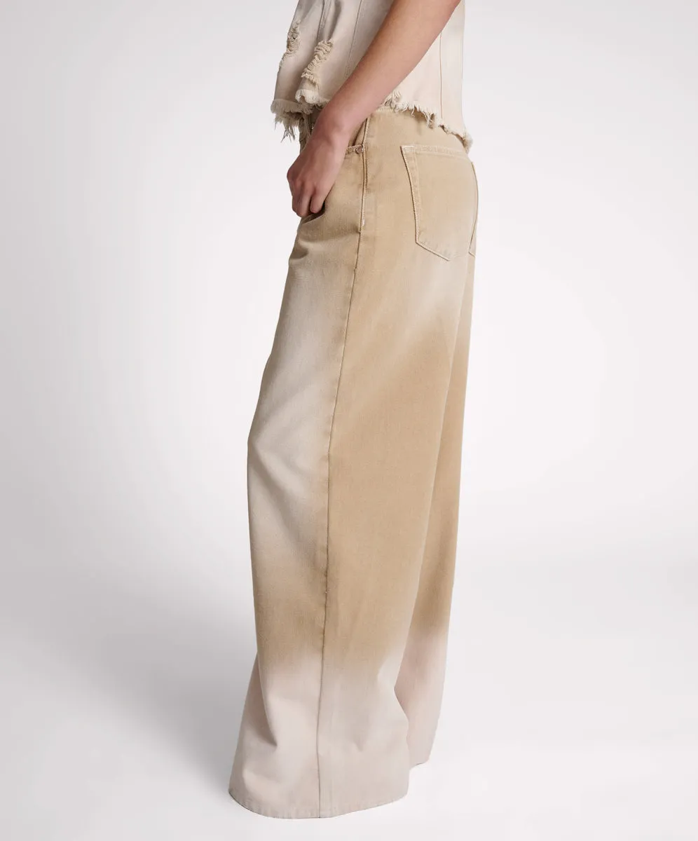 Love Machines Mid Waist Super Wide Leg Denim Jeans - Butterscotch sold by One Teaspoon product image thumbnail 3