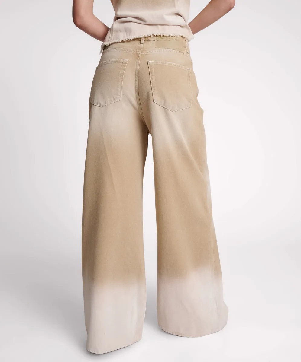 Love Machines Mid Waist Super Wide Leg Denim Jeans - Butterscotch sold by One Teaspoon product image thumbnail 4