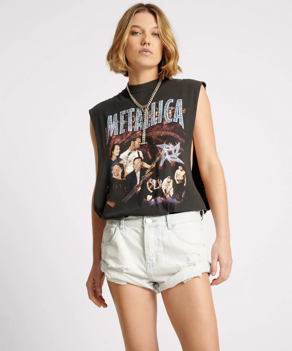 Bandits Low Waist Denim Shorts - Archived Xanthe Light Blue sold by One Teaspoon product image thumbnail 2