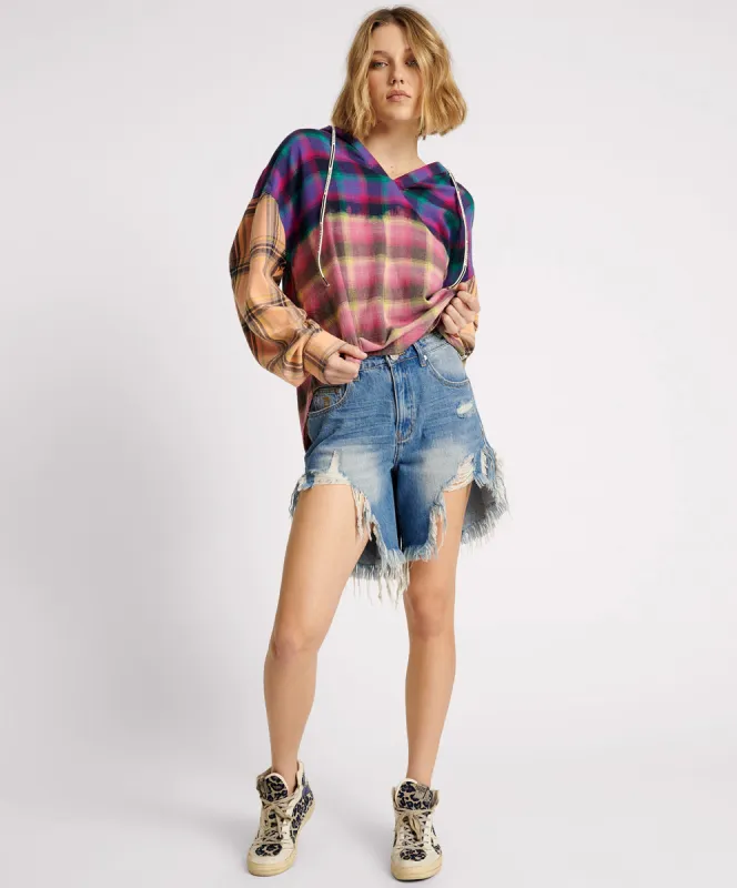 Frankies Low Waist Long Length Denim Shorts - Pacifica sold by One Teaspoon