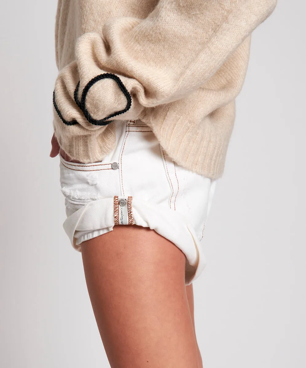 Bandits Low Waist Denim Shorts - Archived White Beauty sold by One Teaspoon product image thumbnail 3