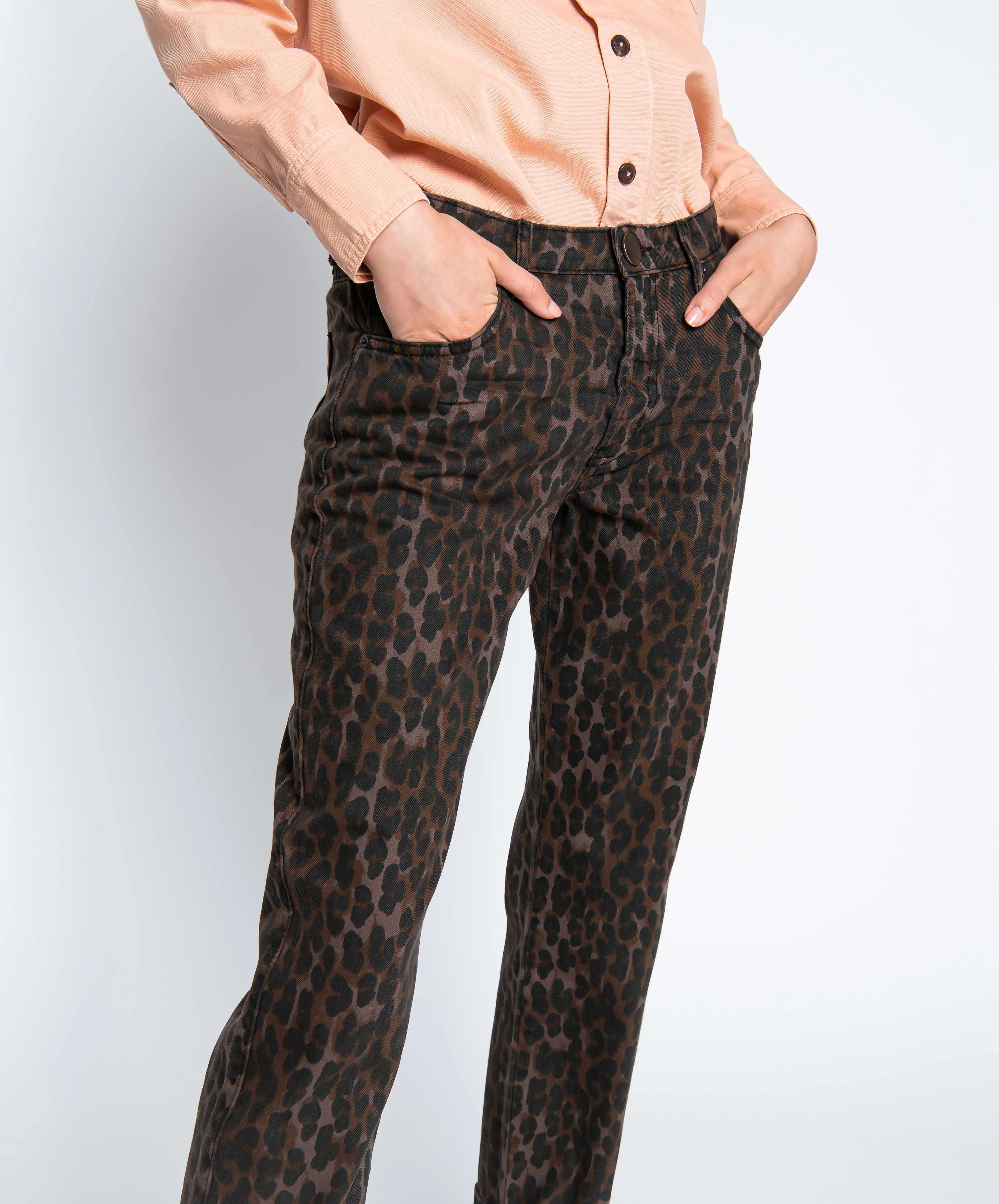 Truckers Mid Waist Straight Leg Denim Jeans - Bronze Leo sold by One Teaspoon product image thumbnail 4