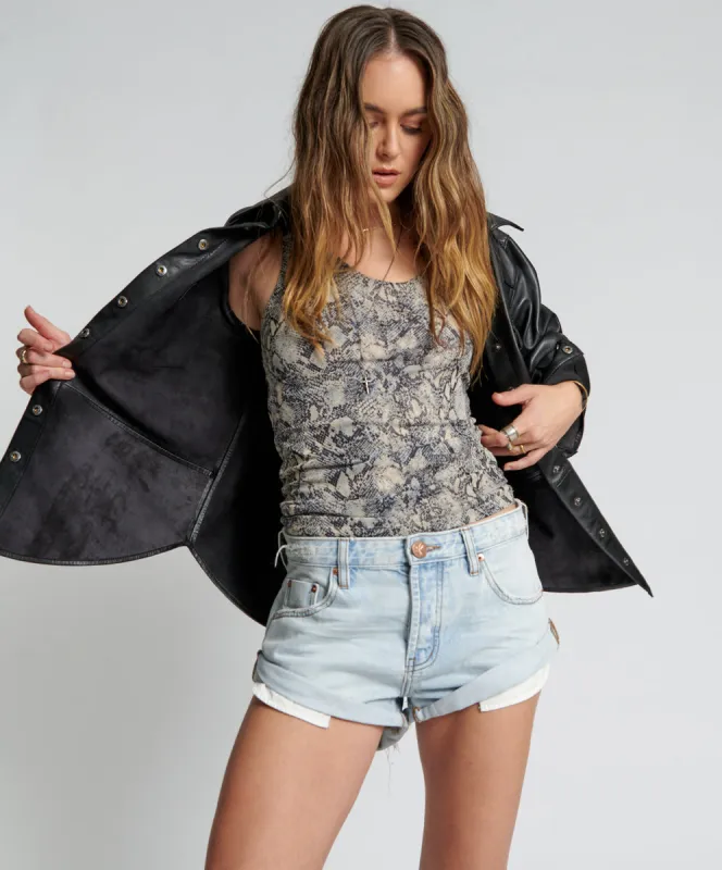 Bandits Low Waist Denim Shorts - Archived Casanova Blue sold by One Teaspoon
