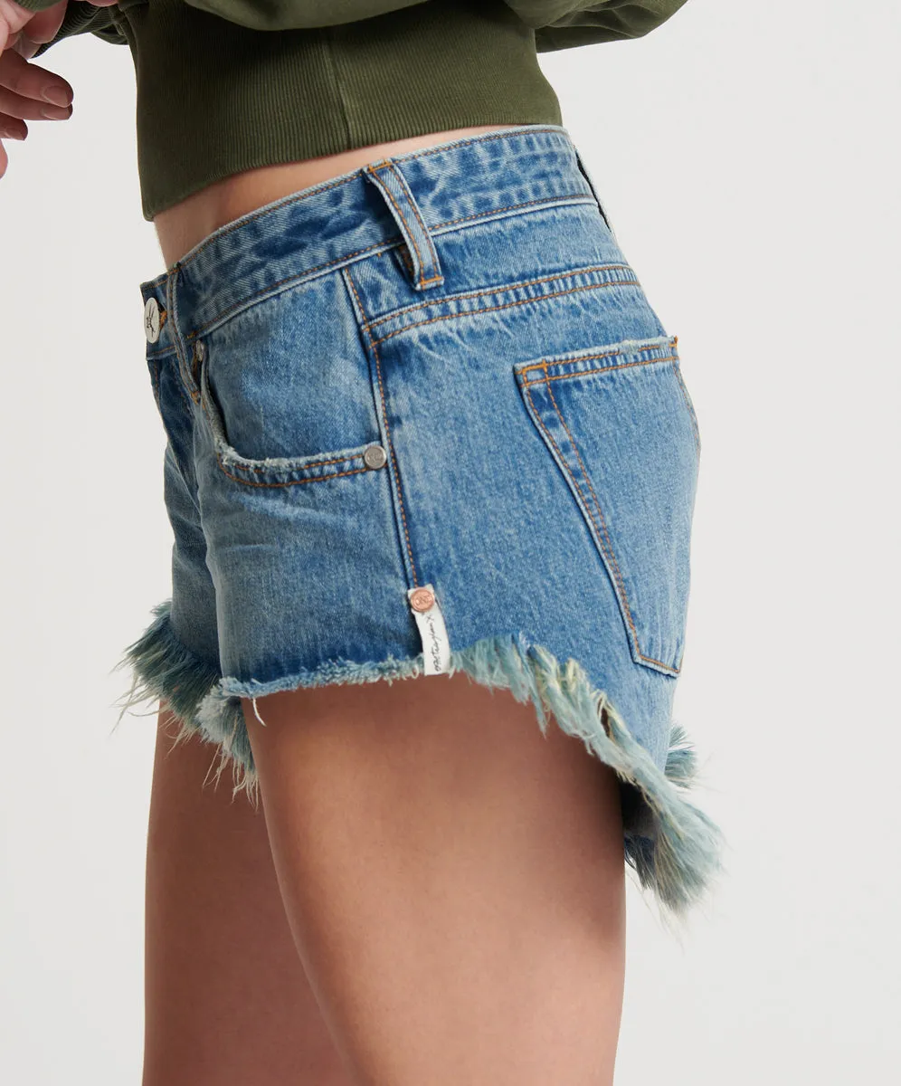 PACIFICA BONITAS LOW WAIST DENIM SHORTS sold by One Teaspoon product image thumbnail 3