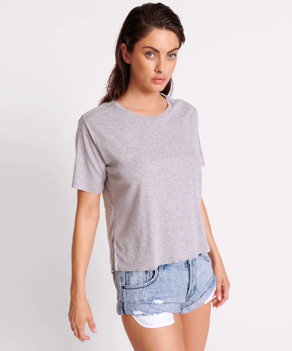 GREY MARLE LUCKY 8 BOYFRIEND TEE sold by One Teaspoon product image thumbnail 5