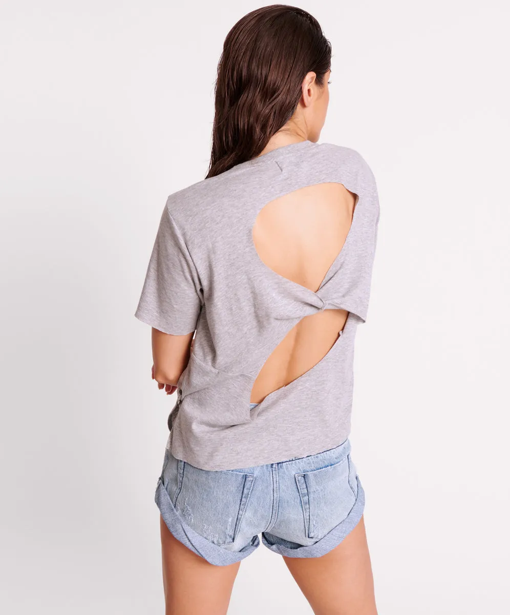 GREY MARLE LUCKY 8 BOYFRIEND TEE sold by One Teaspoon product image thumbnail 3