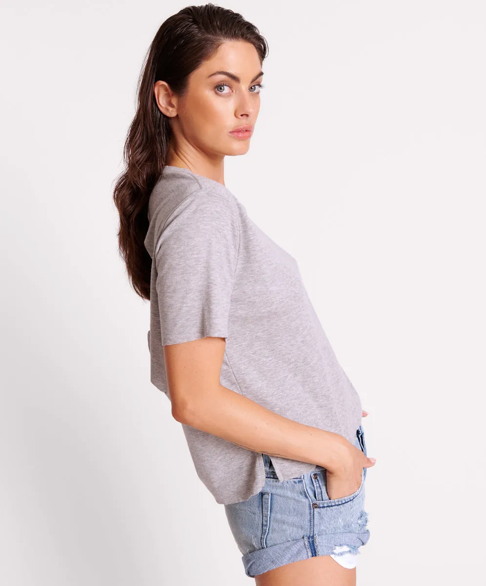 GREY MARLE LUCKY 8 BOYFRIEND TEE sold by One Teaspoon product image thumbnail 4