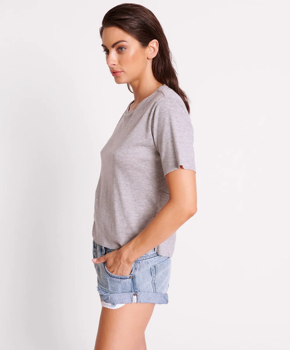 GREY MARLE LUCKY 8 BOYFRIEND TEE sold by One Teaspoon product image thumbnail 2