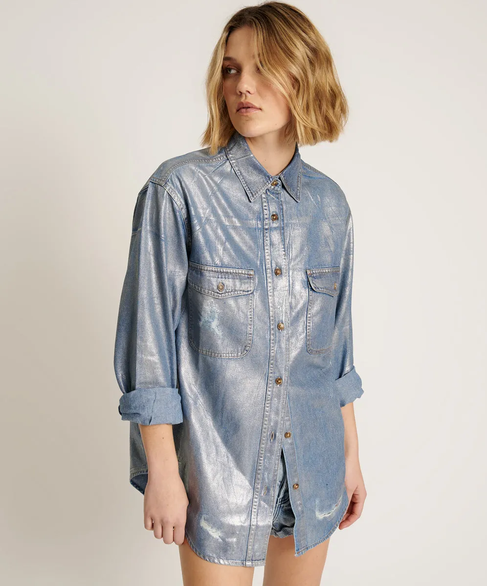 Everyday Denim Shirt - Blue Future sold by One Teaspoon product image thumbnail 2