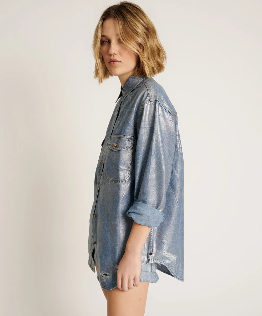 Everyday Denim Shirt - Blue Future sold by One Teaspoon product image thumbnail 3