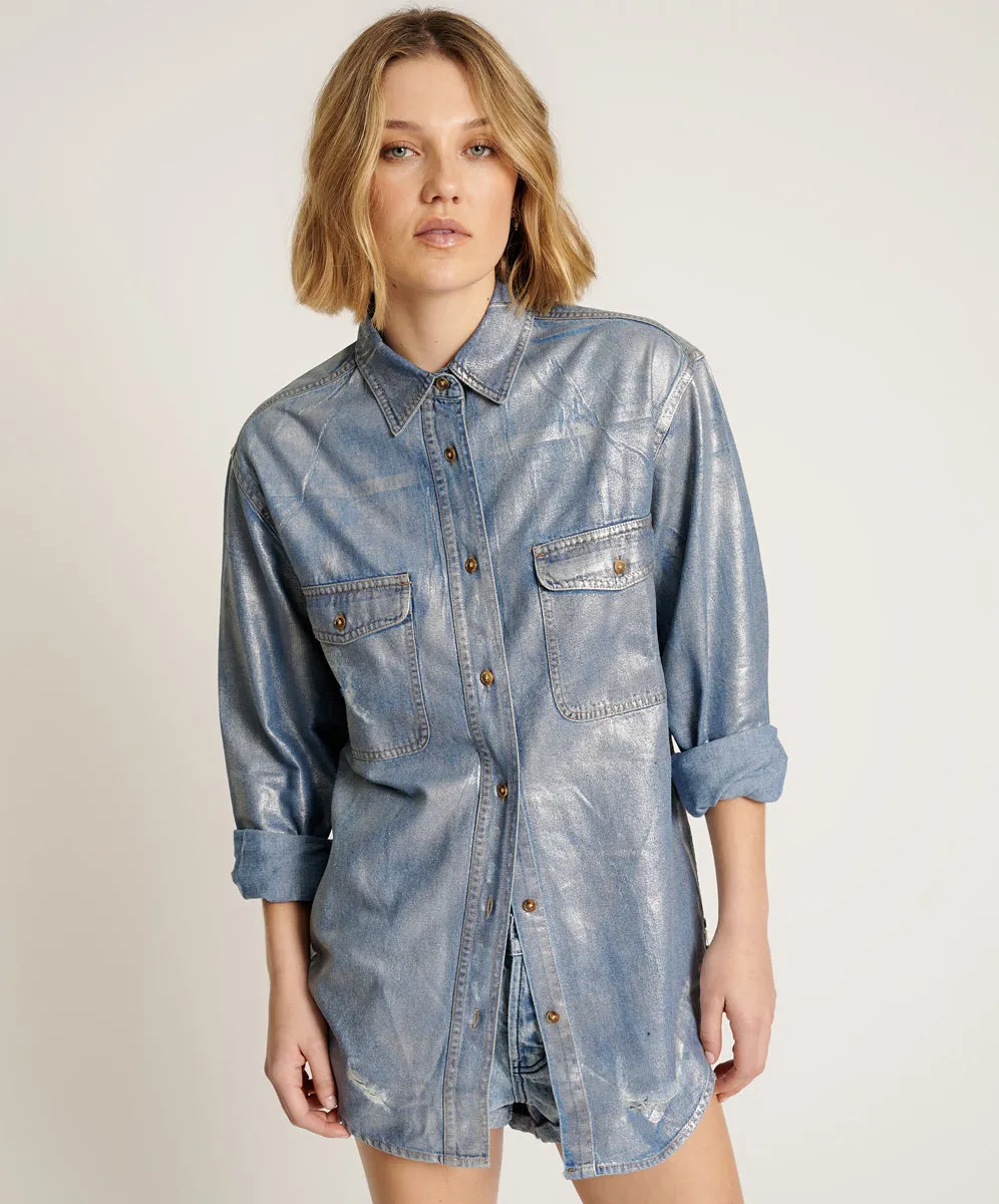 Everyday Denim Shirt - Blue Future sold by One Teaspoon