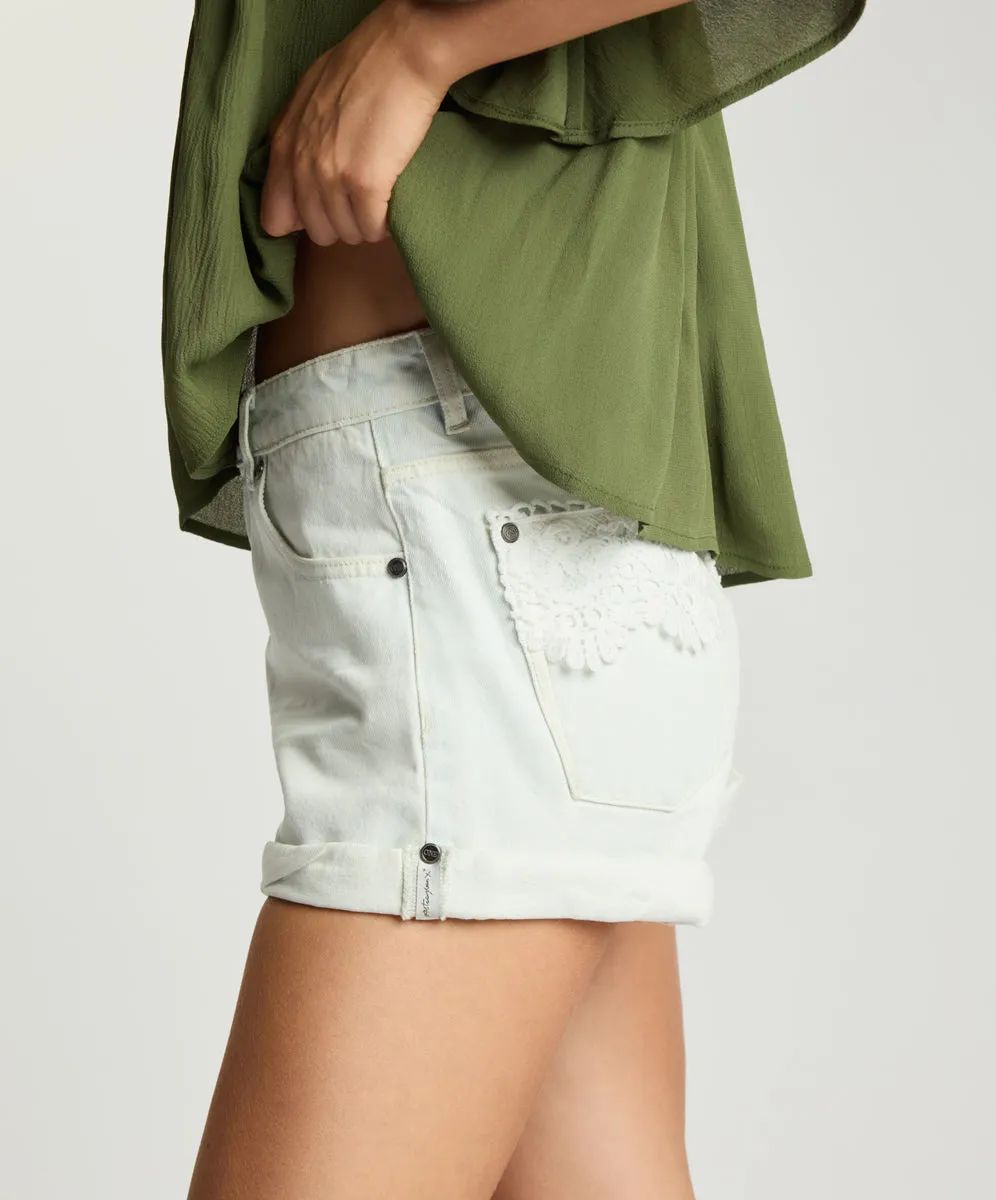 Bandits High Waist Denim Shorts - Blonde Blue sold by One Teaspoon product image thumbnail 4