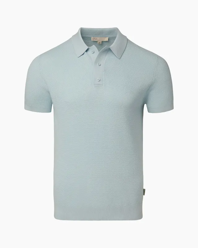 Cotton Textured Knit Polo sold by Onia