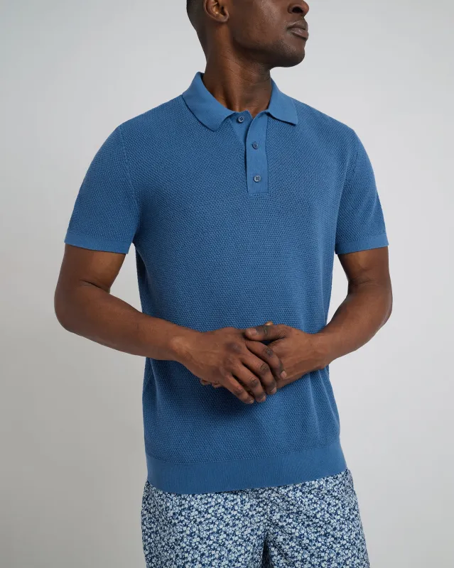 Cotton Textured Knit Polo sold by Onia