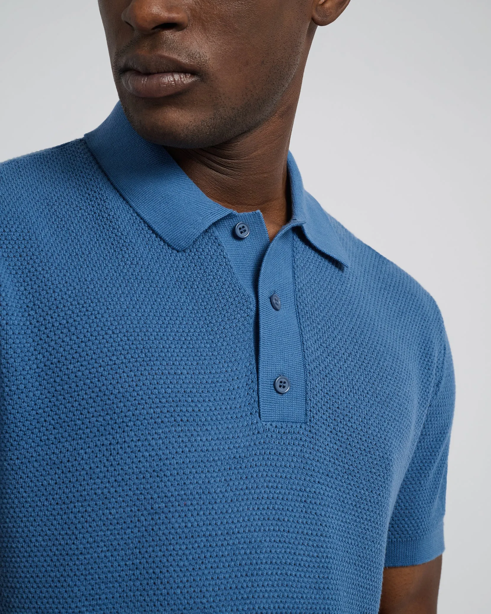 Cotton Textured Knit Polo sold by Onia product image thumbnail 4
