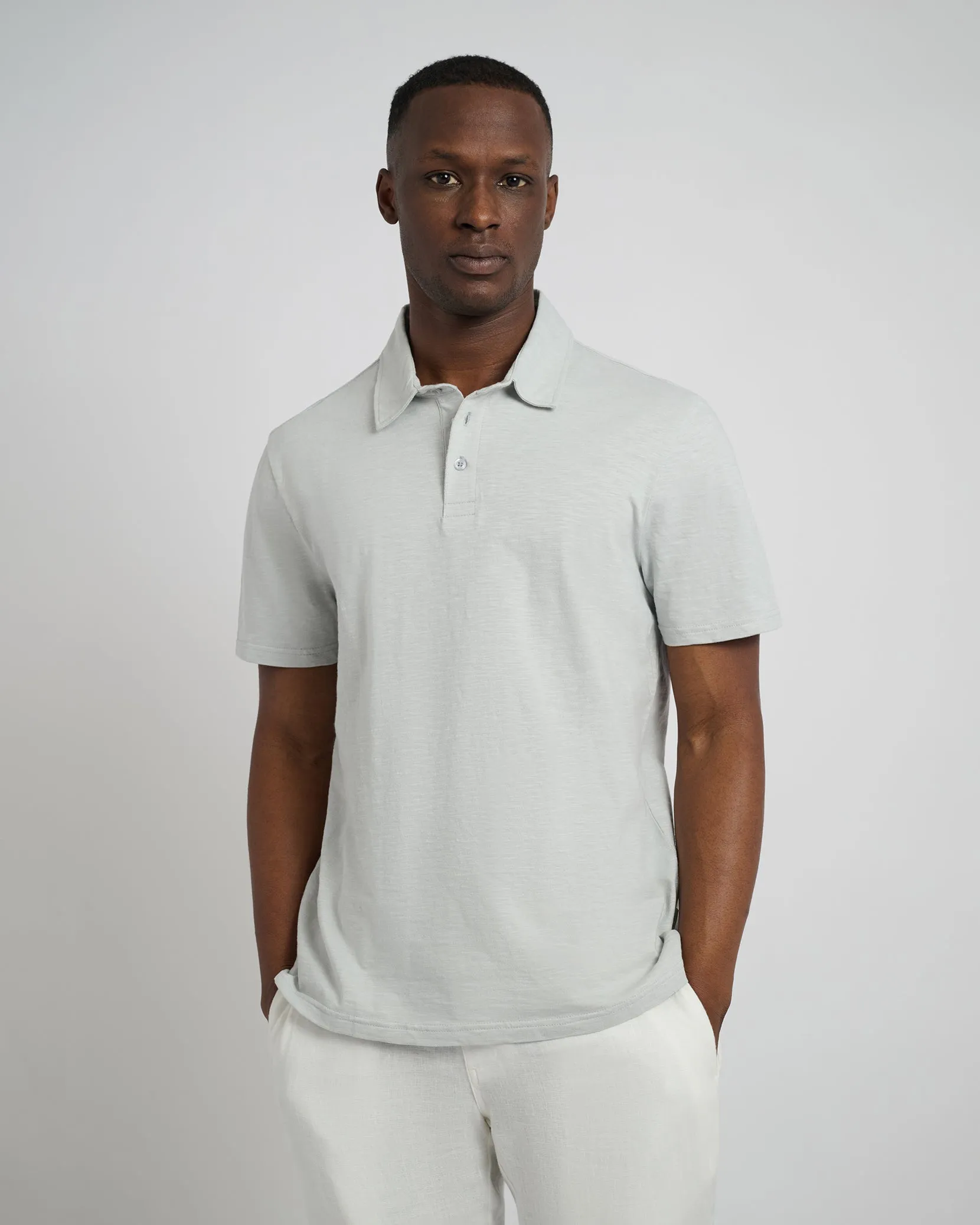 Slub Short Sleeve Polo sold by Onia
