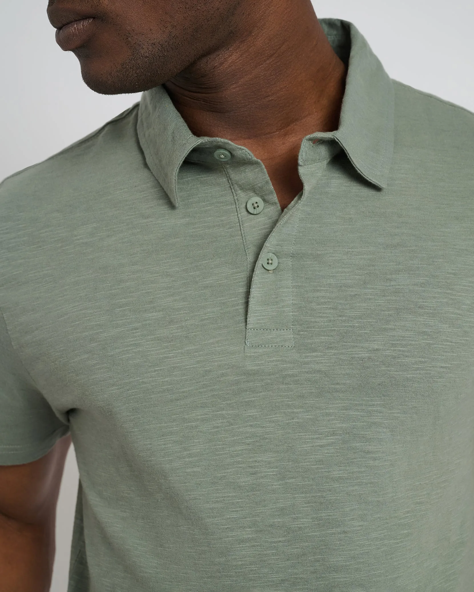 Slub Short Sleeve Polo sold by Onia product image thumbnail 4