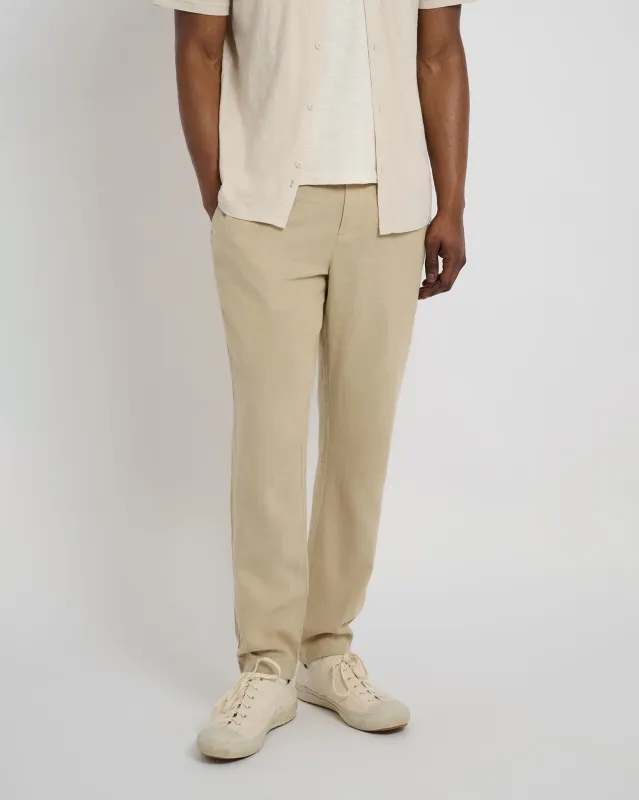 Button Front Elastic Linen Pant sold by Onia