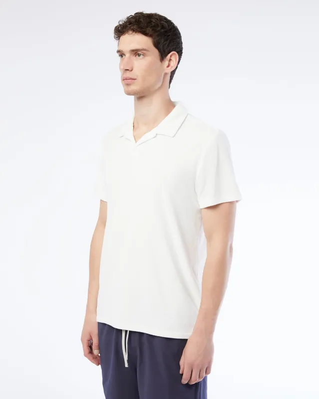 Towel Terry Johnny Collar Polo sold by Onia