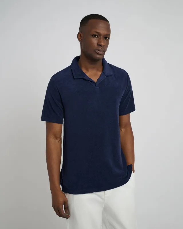 Towel Terry Johnny Collar Polo sold by Onia